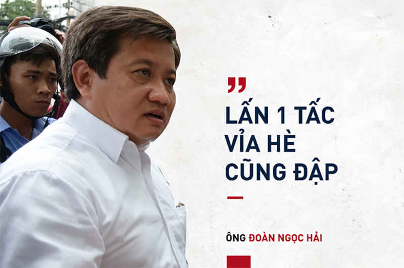 Ông Đoàn Ngọc Hải và 10 phát ngôn rắn như thép trong cuộc chiến giành vỉa hè